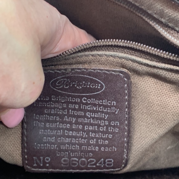 Brighton Vintage Brown Leather Braided Shoulder Bag BRN5279C - Picture 8 of 13